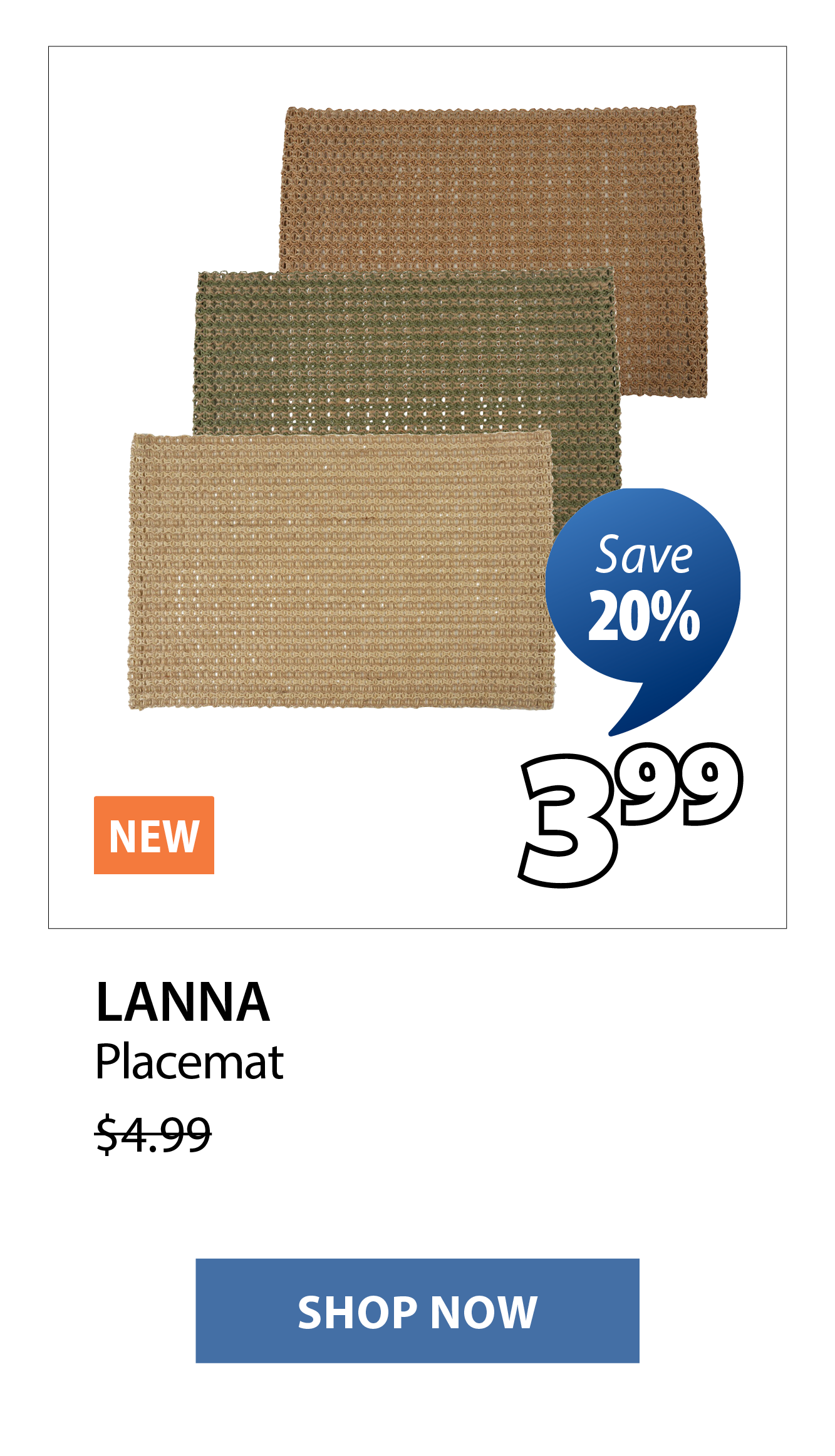 LANNA Placemat | Save 20%
