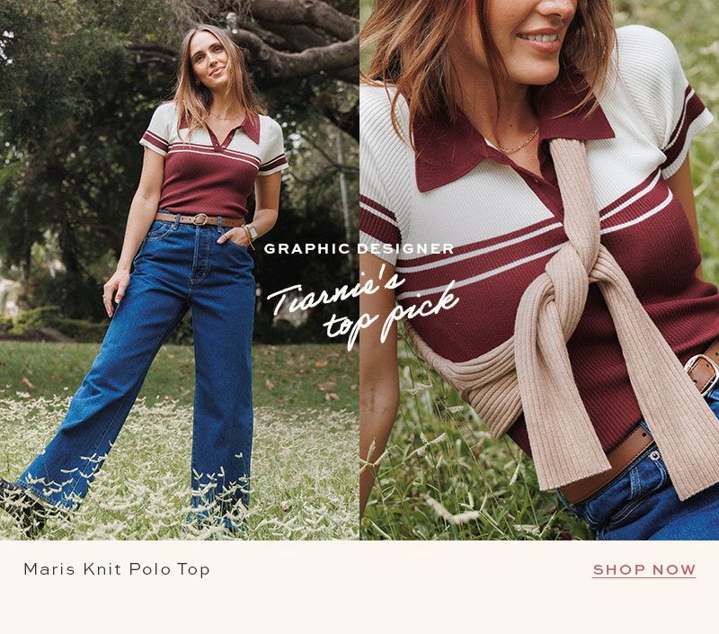 Maris Knit Polo Top