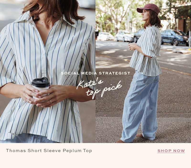 Thomas Short Sleeve Peplum Top