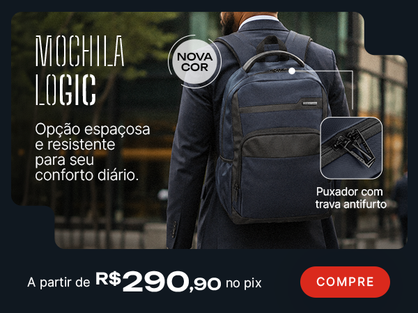 NOVA COR | Mochila executiva LOGIC a partir de R$290,90 no pix