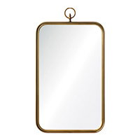 Coburg 39.5 X 22 inch Brass Wall Mirror by Renwil