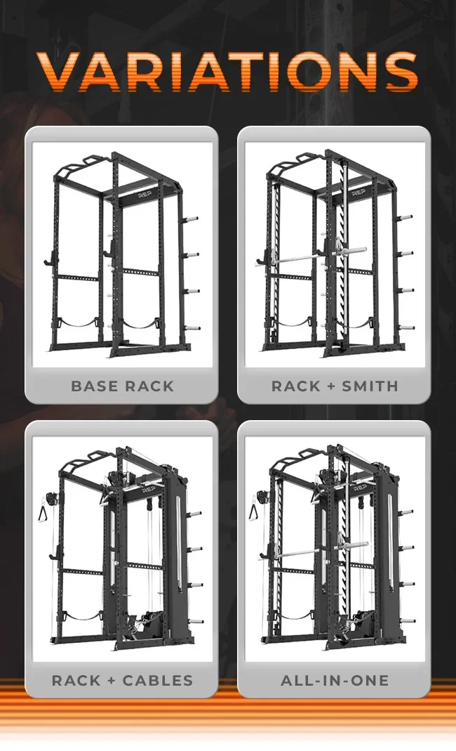 REP Fitness Altitude Power Rack Variations - Base Rack / Rack + Smith / Rack + Cables / All-In-One