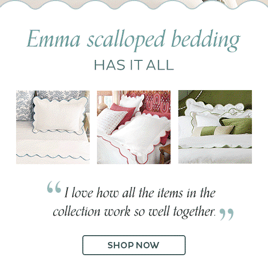 The Emma scalloped bedding has it all - 
