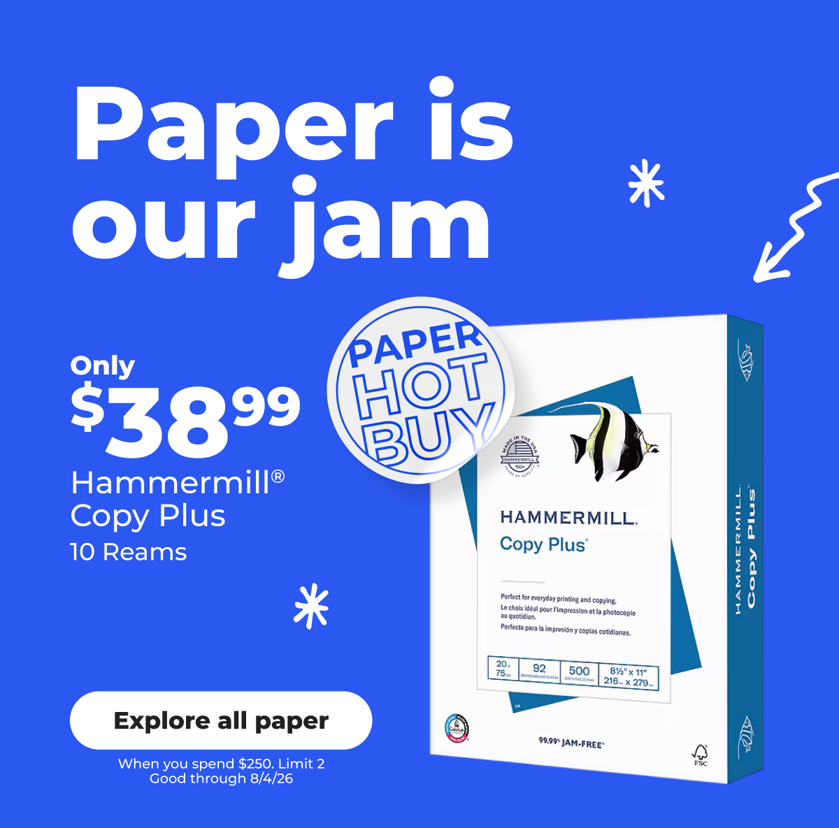 Only $38.99 Hammermill® Copy Plus - Explore all paper