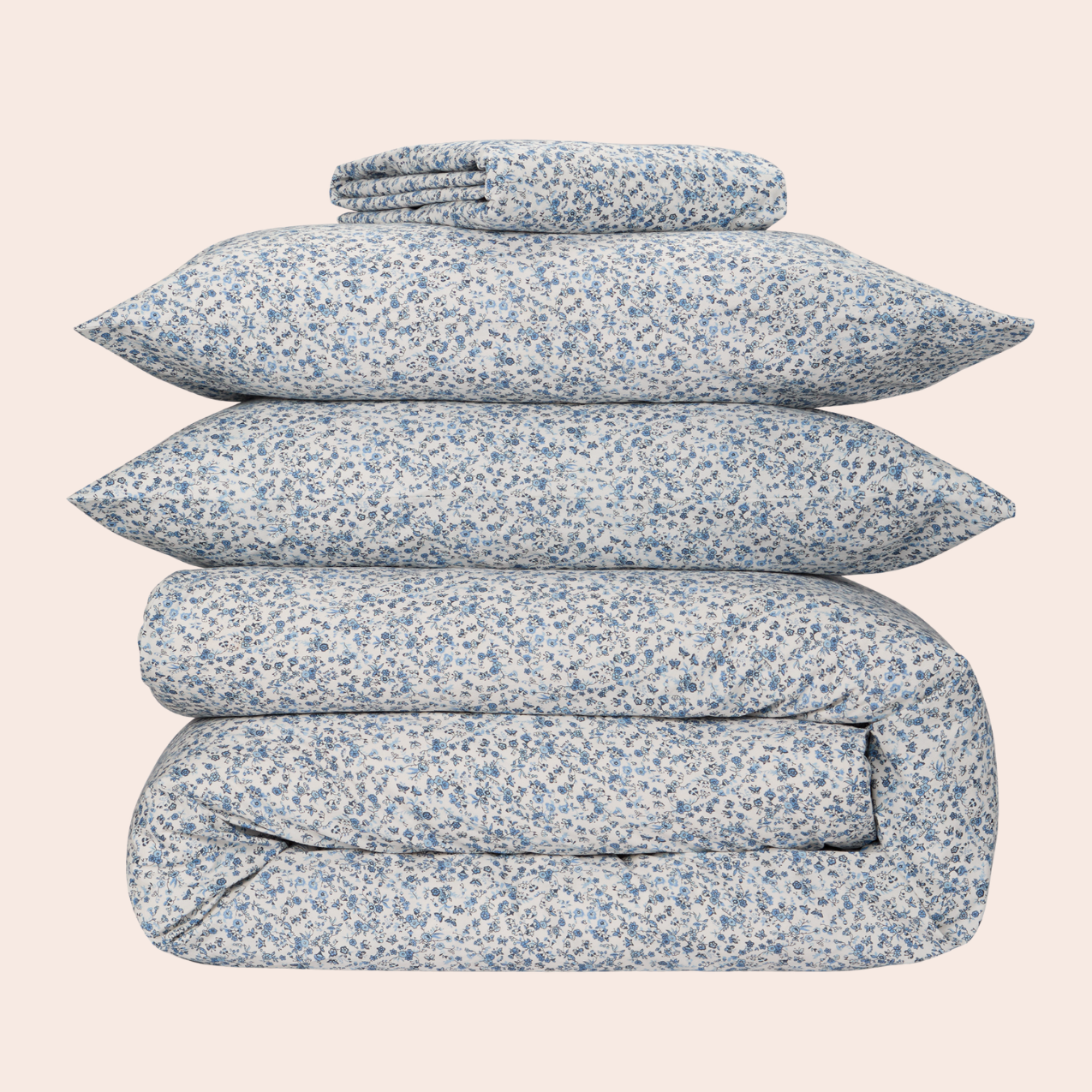 Blue Mini Meadow Cotton Duvet Cover