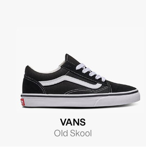 Vans Big Kid's Old Skool Sneakers in Black/White