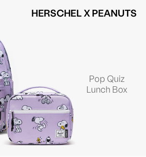 Herschel Supply Co. Peanuts Pop Quiz Lunch Box in Lilac
