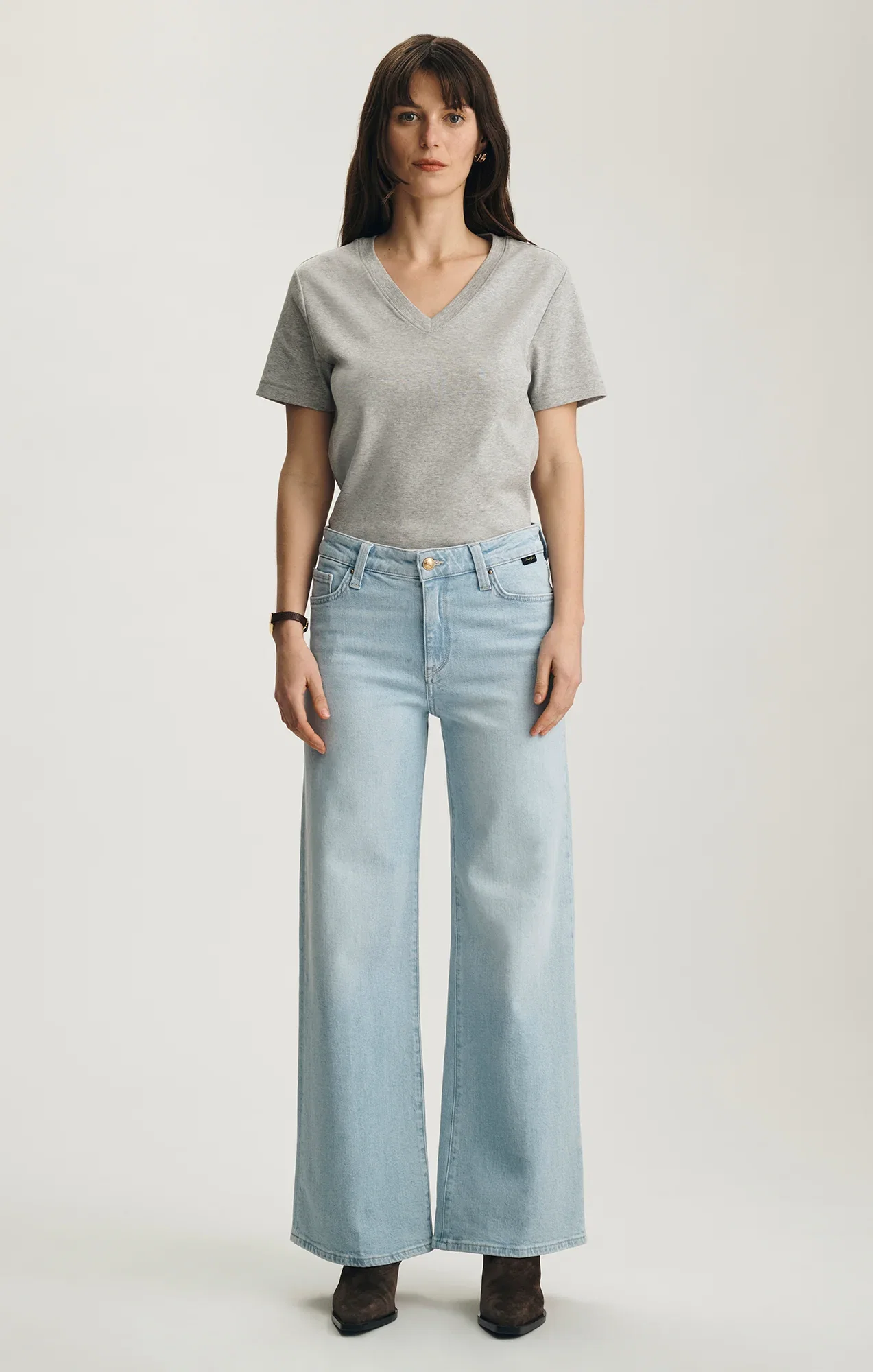 Image of PALOMA WIDE LEG IN LIGHT BRUSHED GOLD PREMIUM