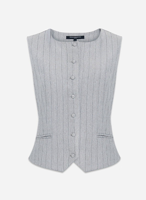 Enya Tailored Grey Pinstripe Waistcoat