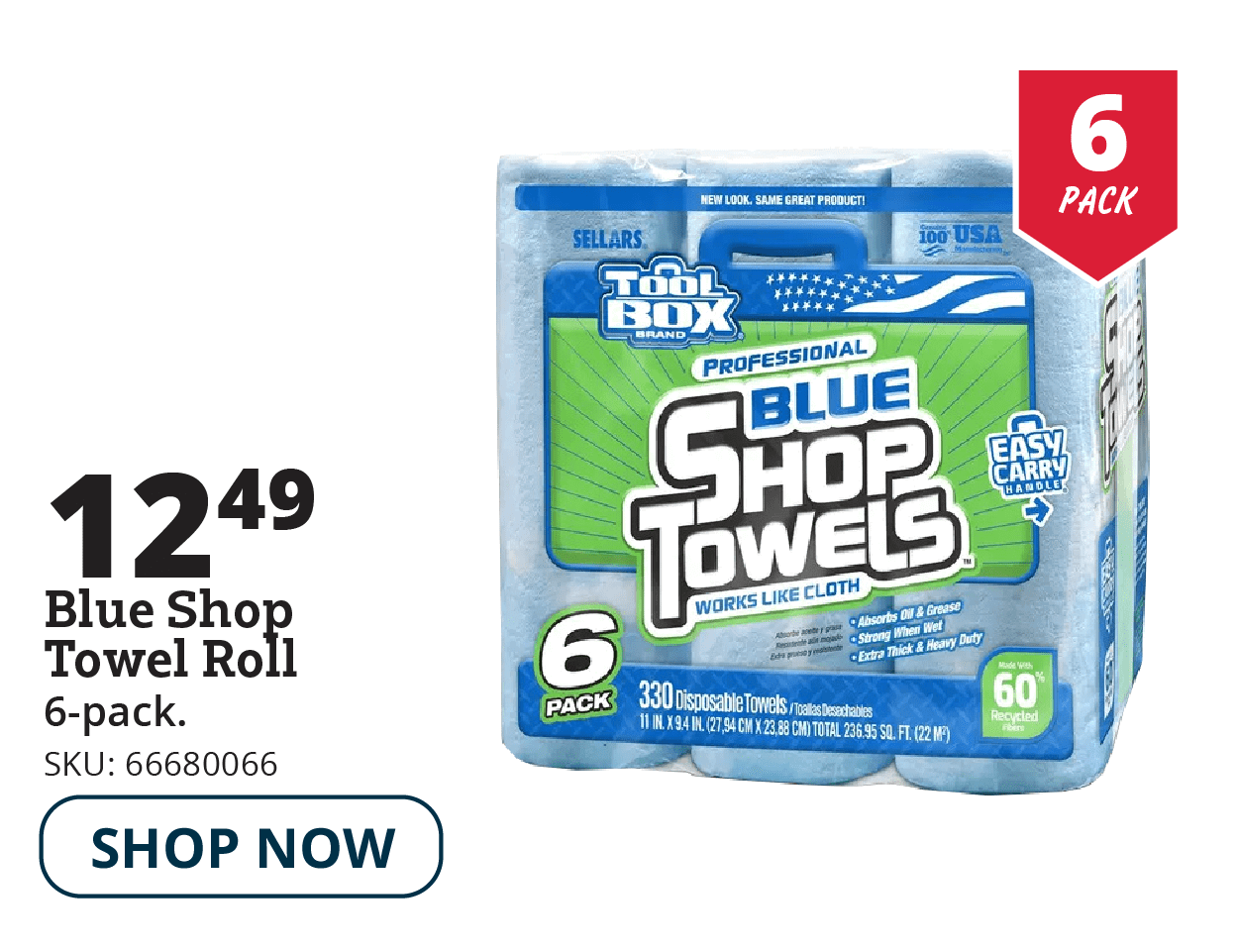 BLUE SHOP TOWELS