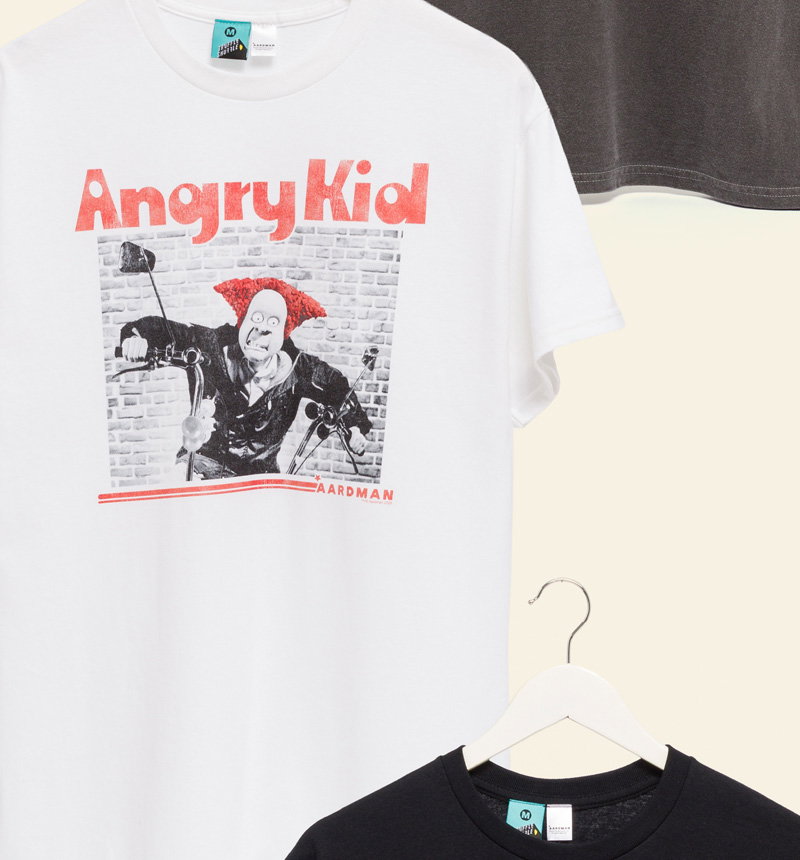 Aardman Angry Kid White T-Shirt