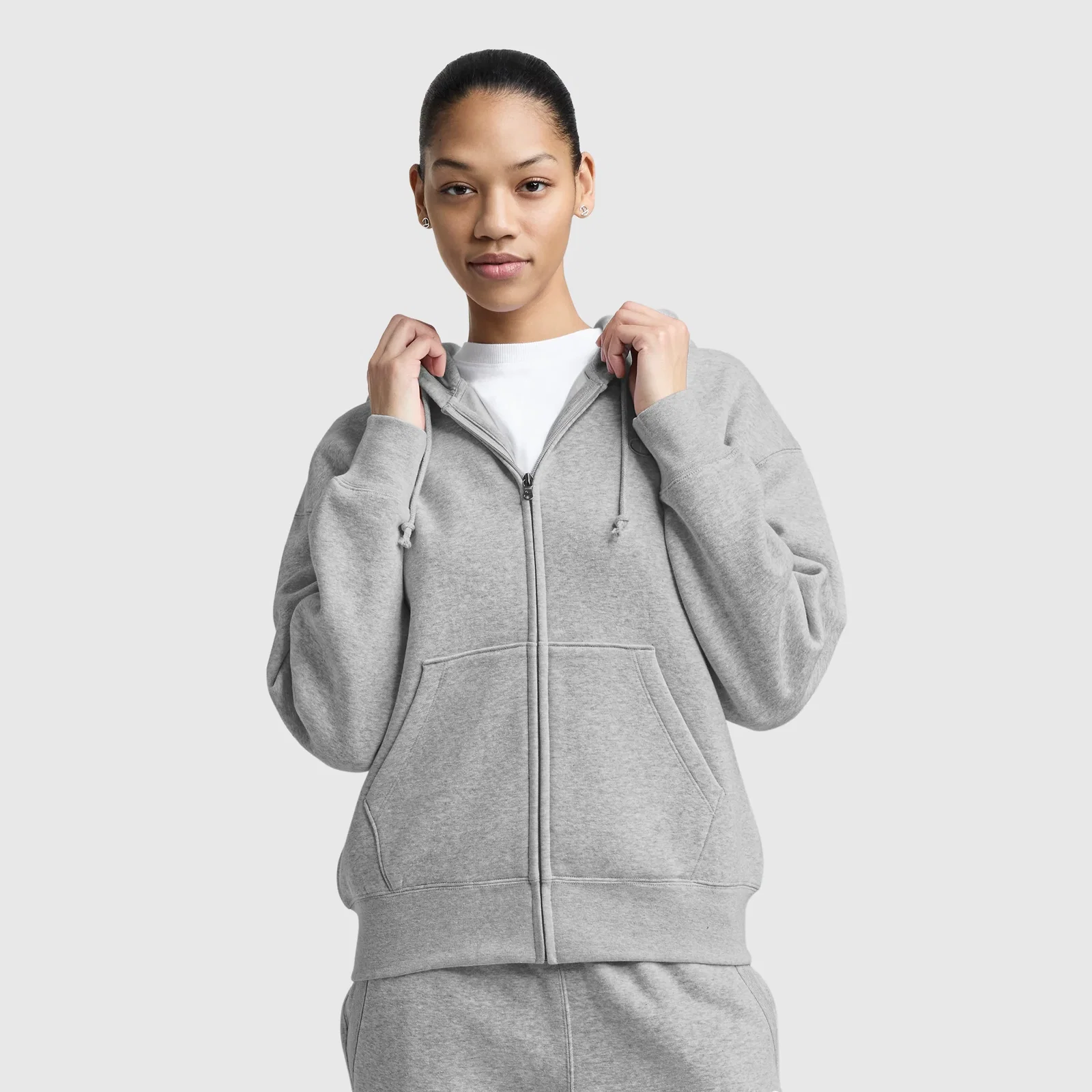 Image of Powerblend Fleece Zip-Up Hoodie, C Logo