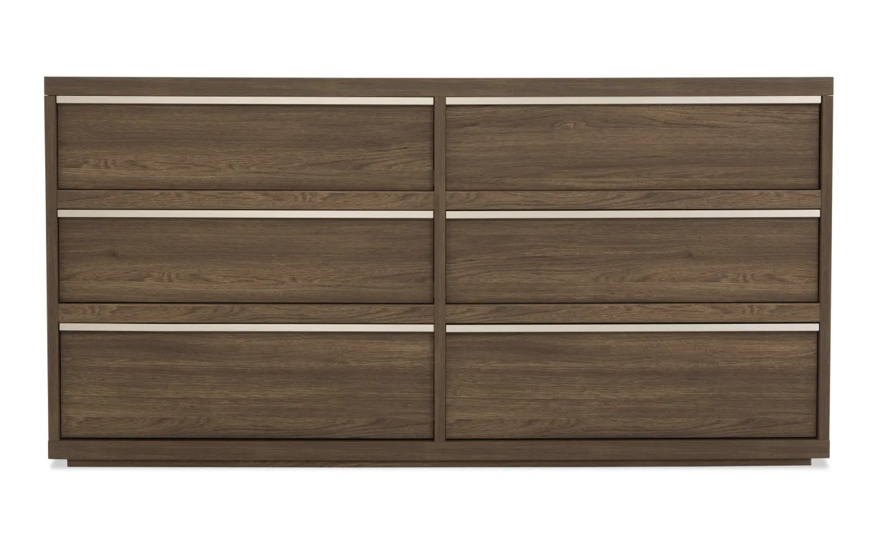 Delray Brown 6 Drawer Dresser