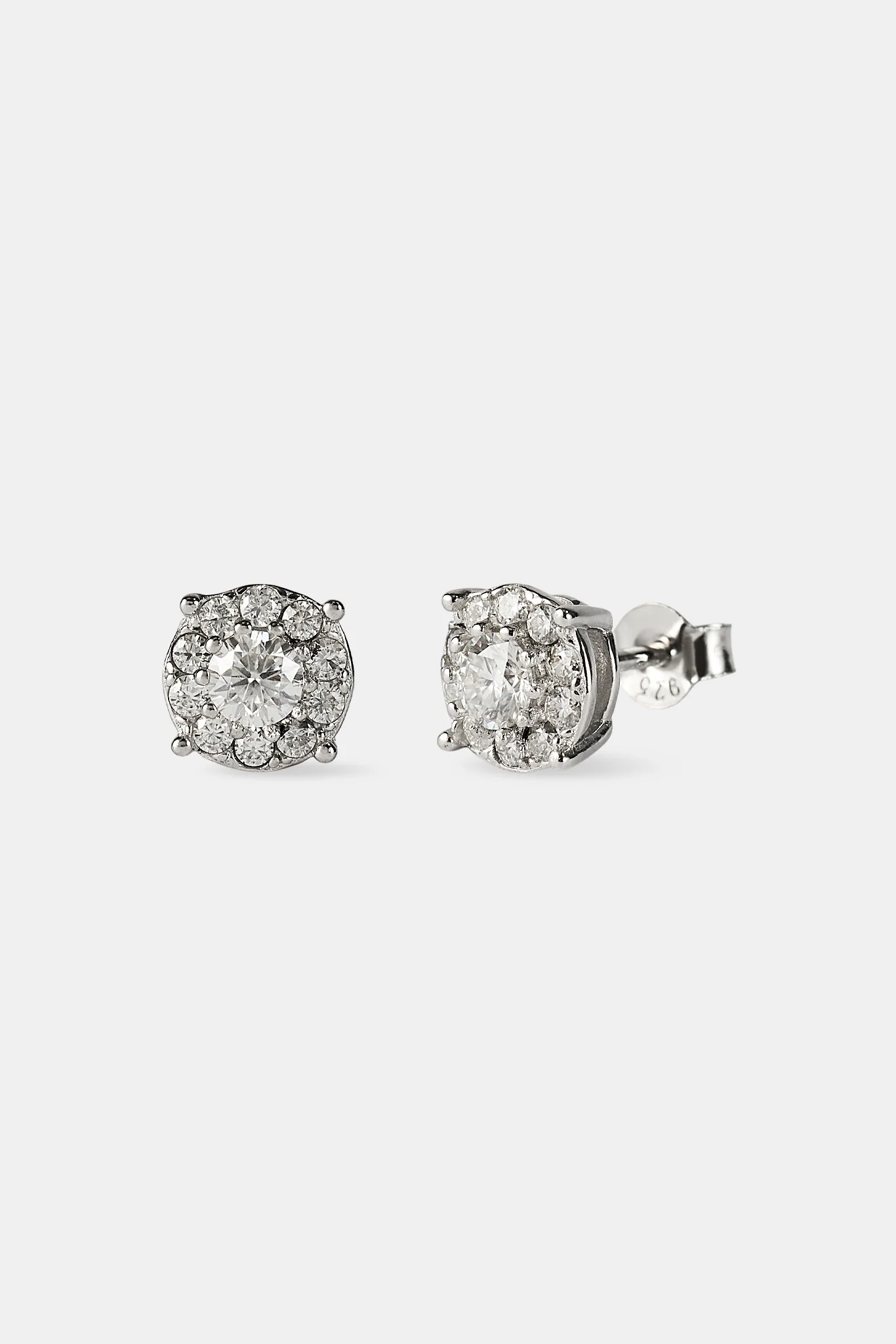 Image of Moissanite Cluster Stud Earrings - 5.5mm - White