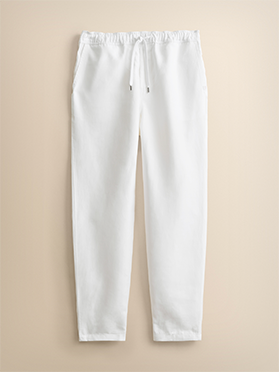 Men's Linen Trousers in White