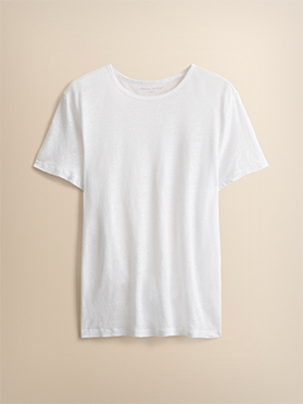 Men's Linen T-Shirt in White