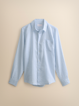 Men's Linen Shirt in Sky Blue