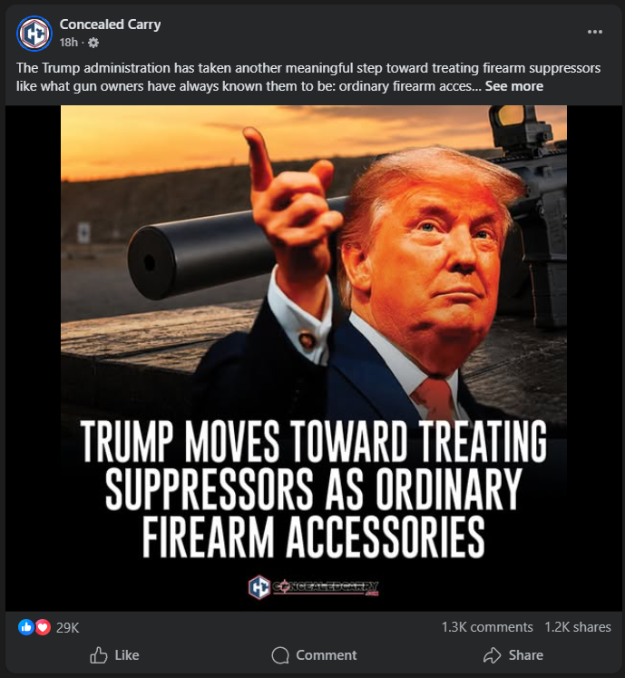 NFA action post from ConcealedCarry.com