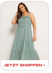 YOURS – Plissiertes, gestuftes Kleid in Salbeigrün aus Mulltuch
