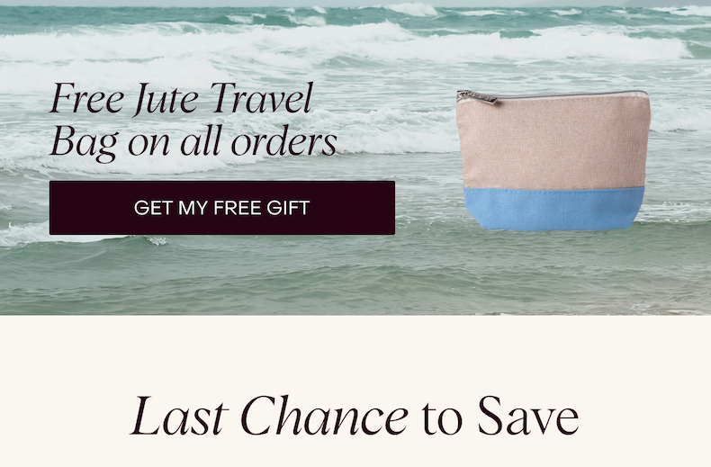 Free Jute Travel Bag on all orders [GET MY FREE GIFT] Last Chance to Save