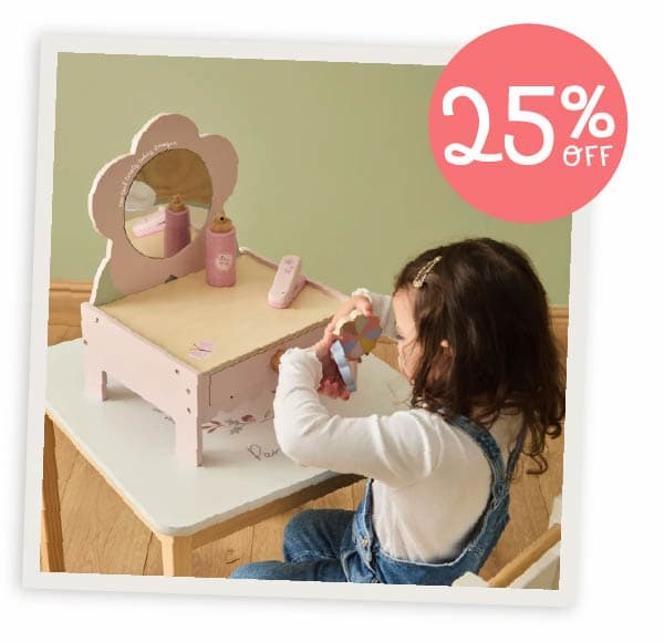 Personalised Tapletop Flower Vanity Mirror FSC®