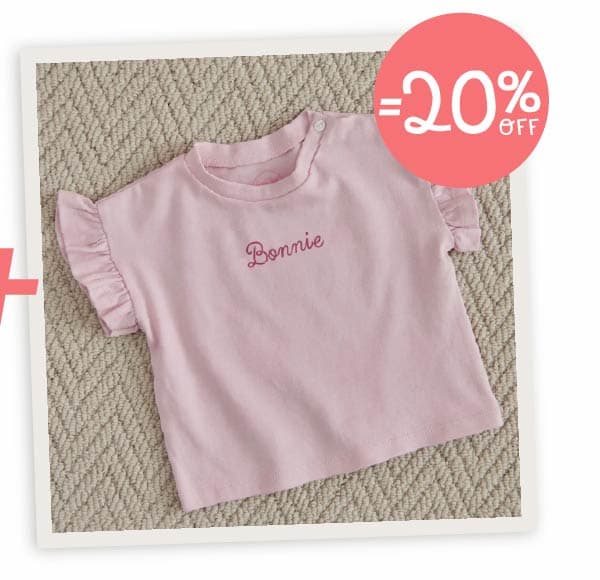 Personalised Pink Frill T-Shirt