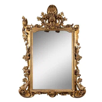 An Italian Baroque Style Giltwood Mirror