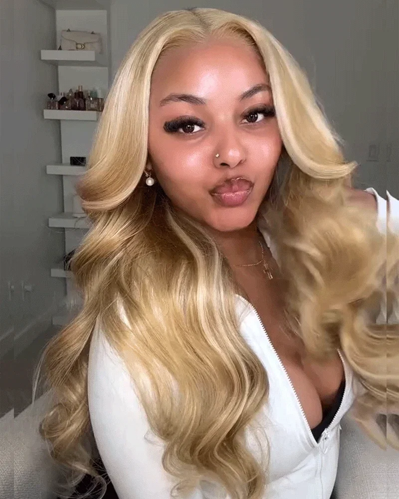 【Subscriber Deal】Arabella 13x6 Three-Go™ Blonde Khaki Highlight Glueless Loose Body Wave With Drawstring 100% Human Hair Wig
