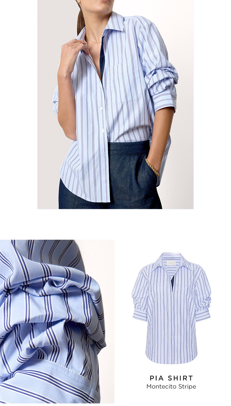 Pia Shirt in Montecito Stripe
