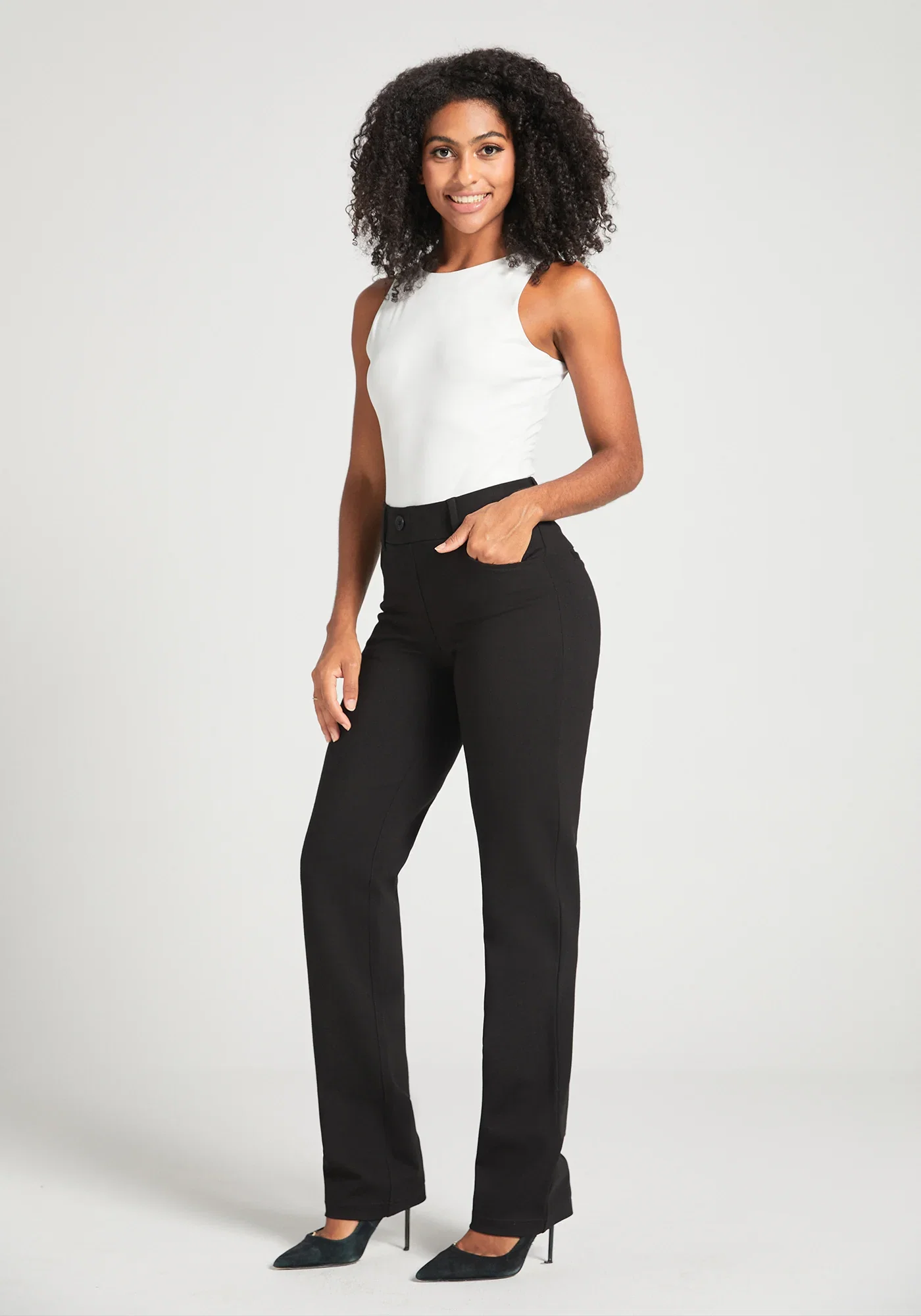 7-Pocket DPYP™ Dress Pant Yoga Pant | Straight (Black)