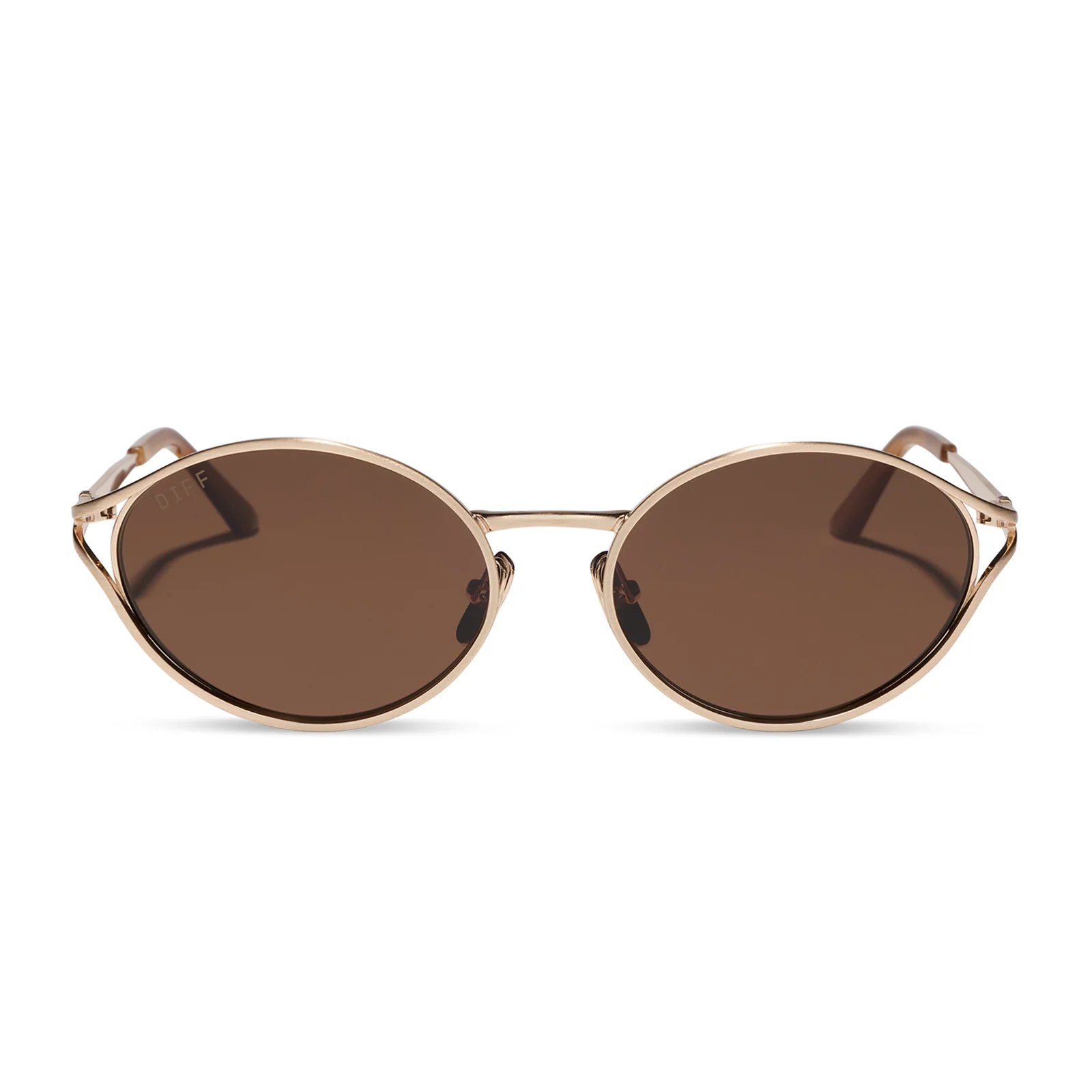 Image of JULIETTE - BRUSHED GOLD + TRUFFLE + POLARIZED SUNGLASSES