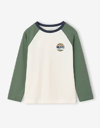 Long-sleeved T-shirt for boys - sage green