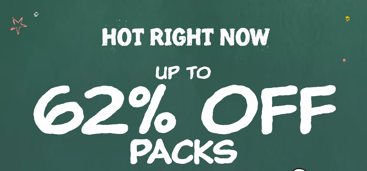 Hot right now | Up to 62% off Packs