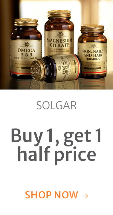 Buy 1, get 1 half price on Solgar