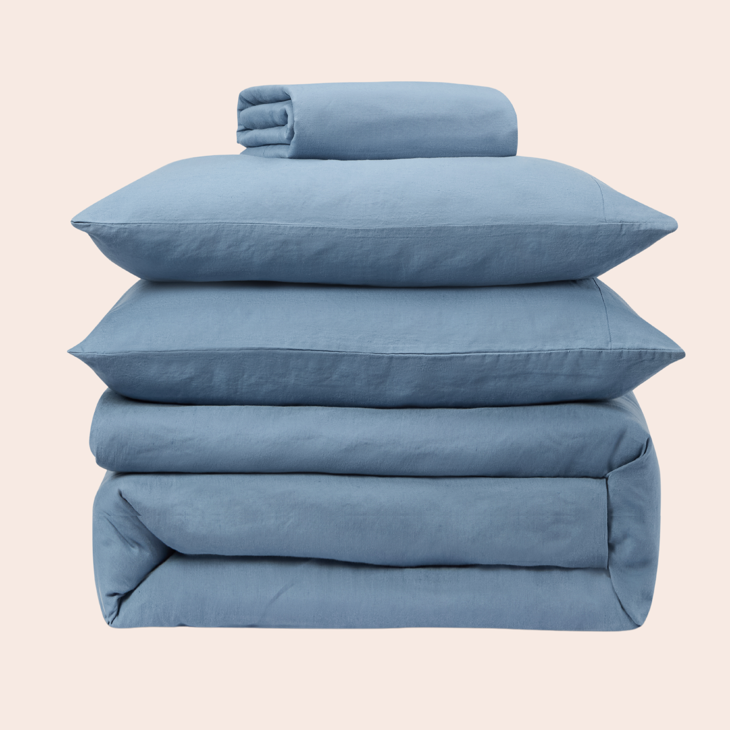 Dusk Blue 100% Linen Duvet Cover