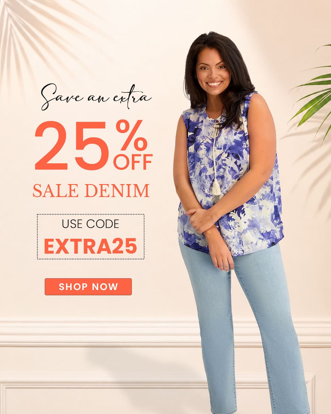 Extra 25% off denim with code EXTRA25