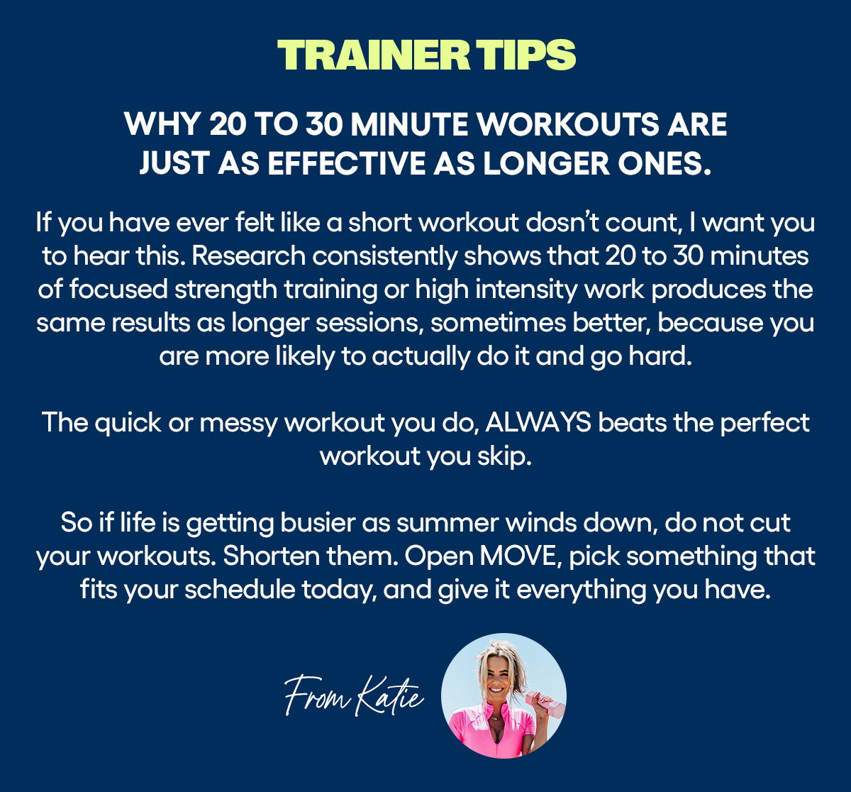 Trainer Tips w/ Katie