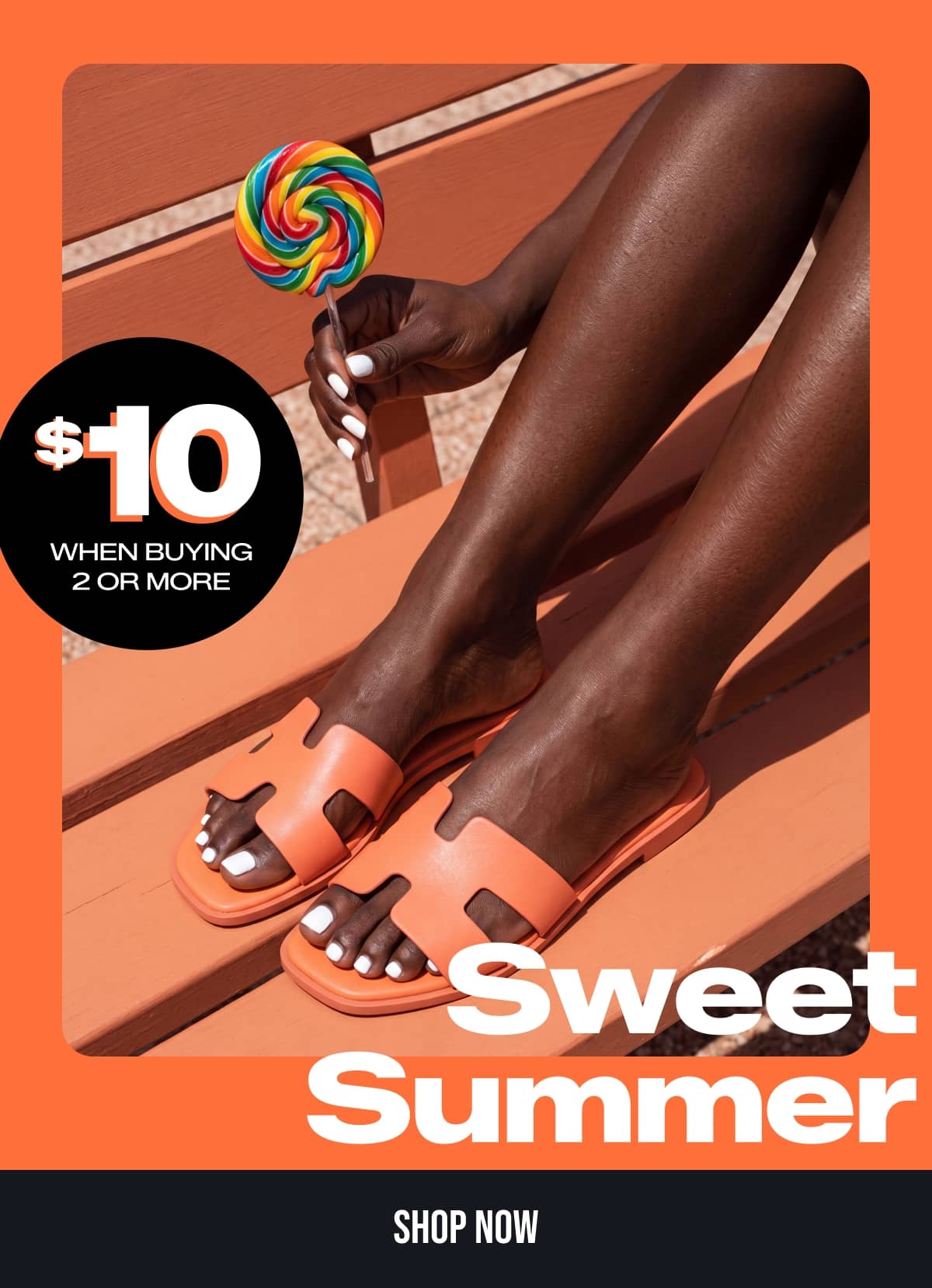 Sweet Summer - Shop H Band Open Toe Slide Sandals