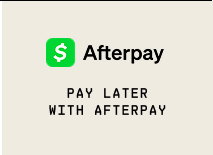 Dollar sign icon. Afterpay. Pay Later with Afterpay.