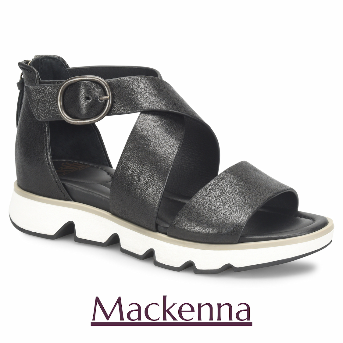Söfft Mackenna flat sandal in black