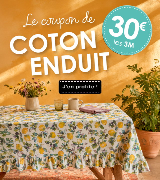 Le coupon de coton enduit à 30€ les 3m