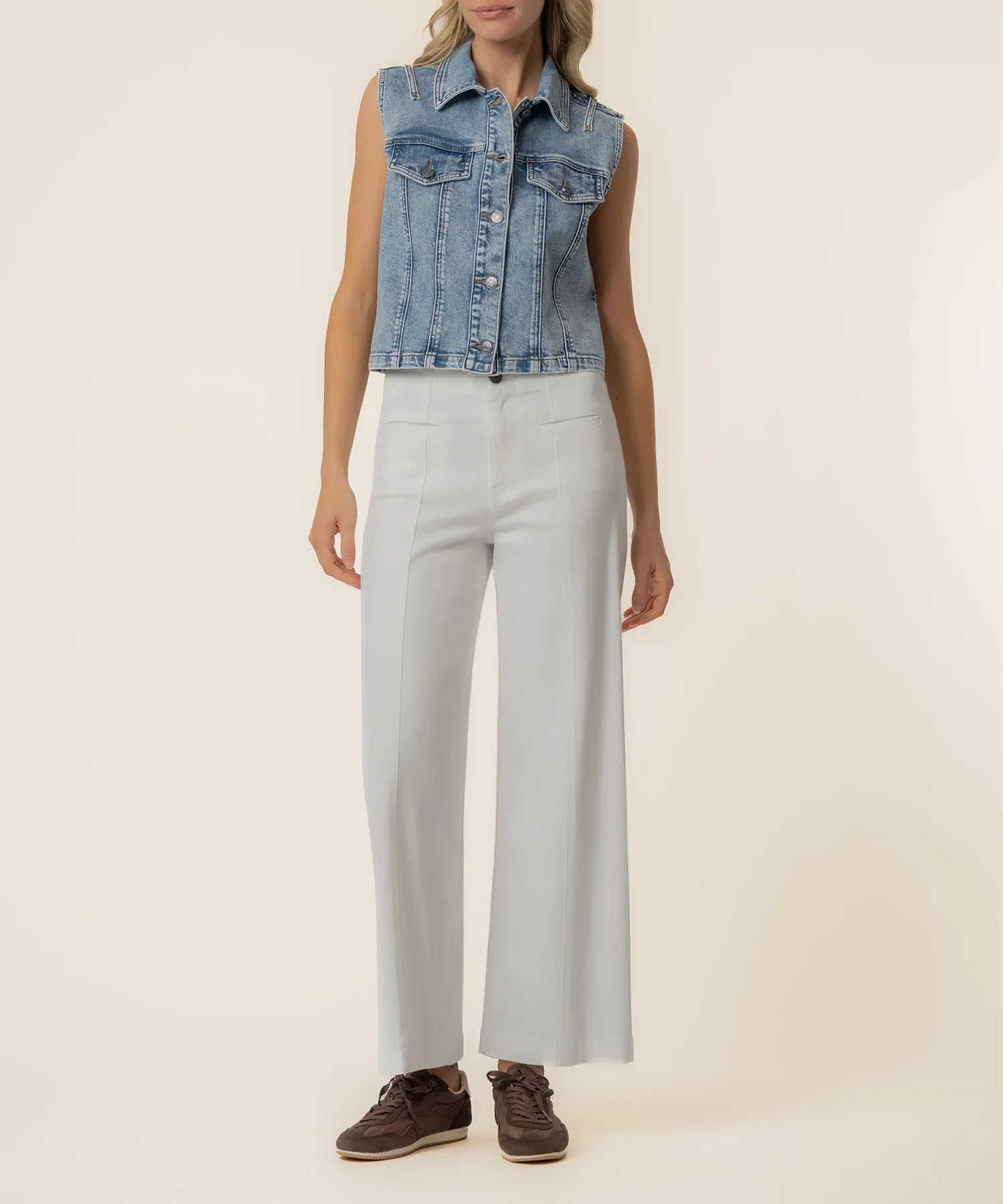 Image of Frankie Denim Vest in Actually Wash