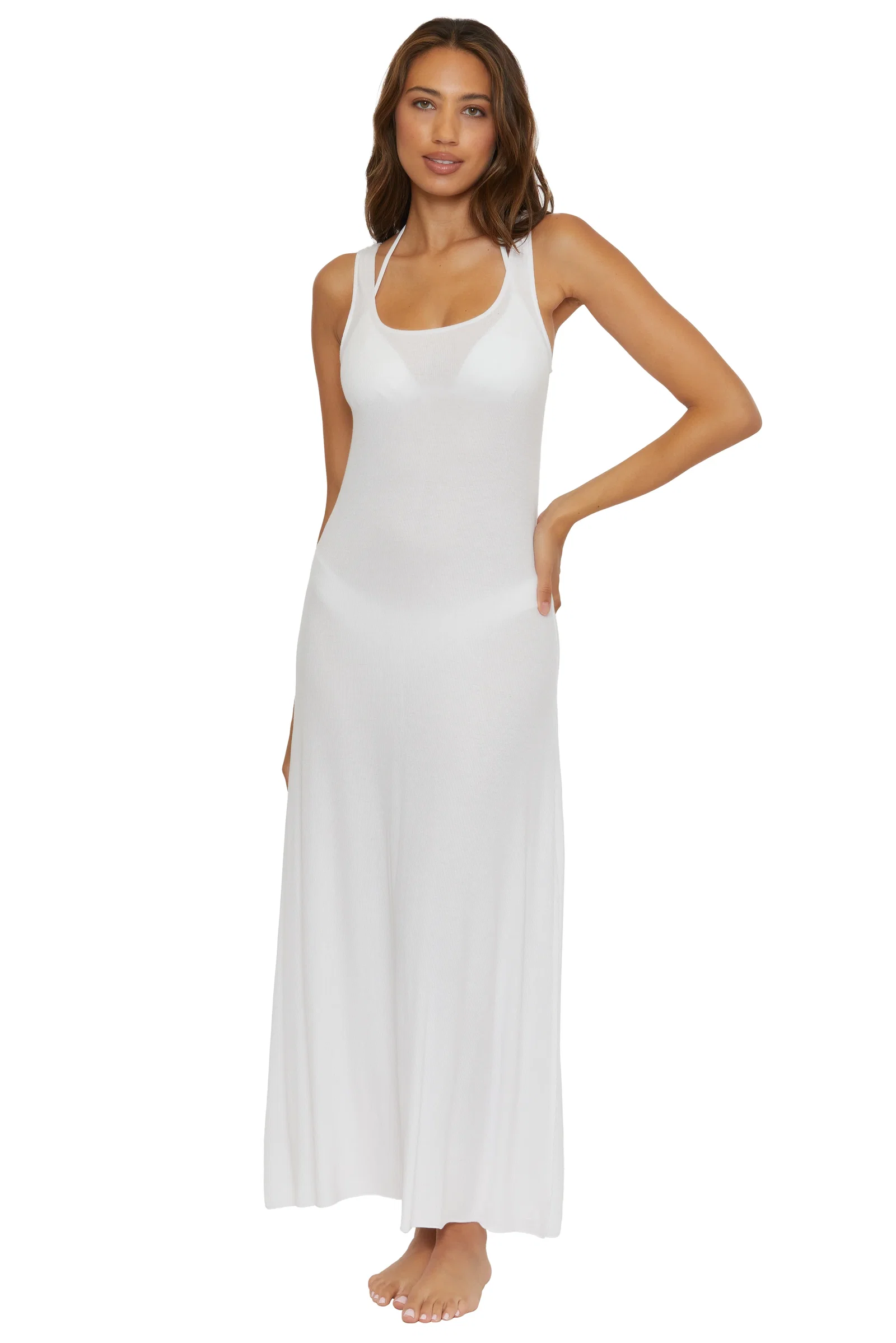 Image of Becca White Mykonos Maxi Dress