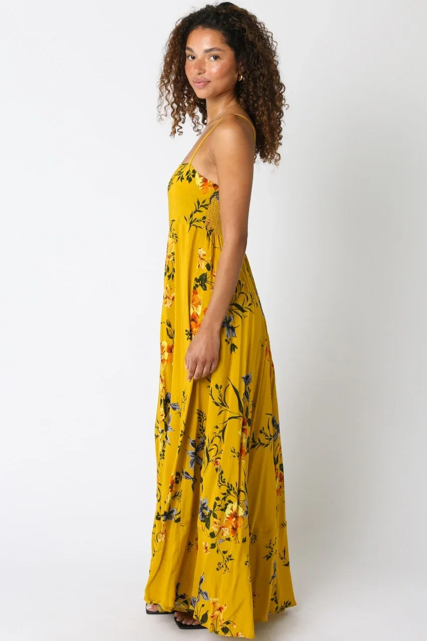 Image of Olivaceous Selena Floral Maxi Dress