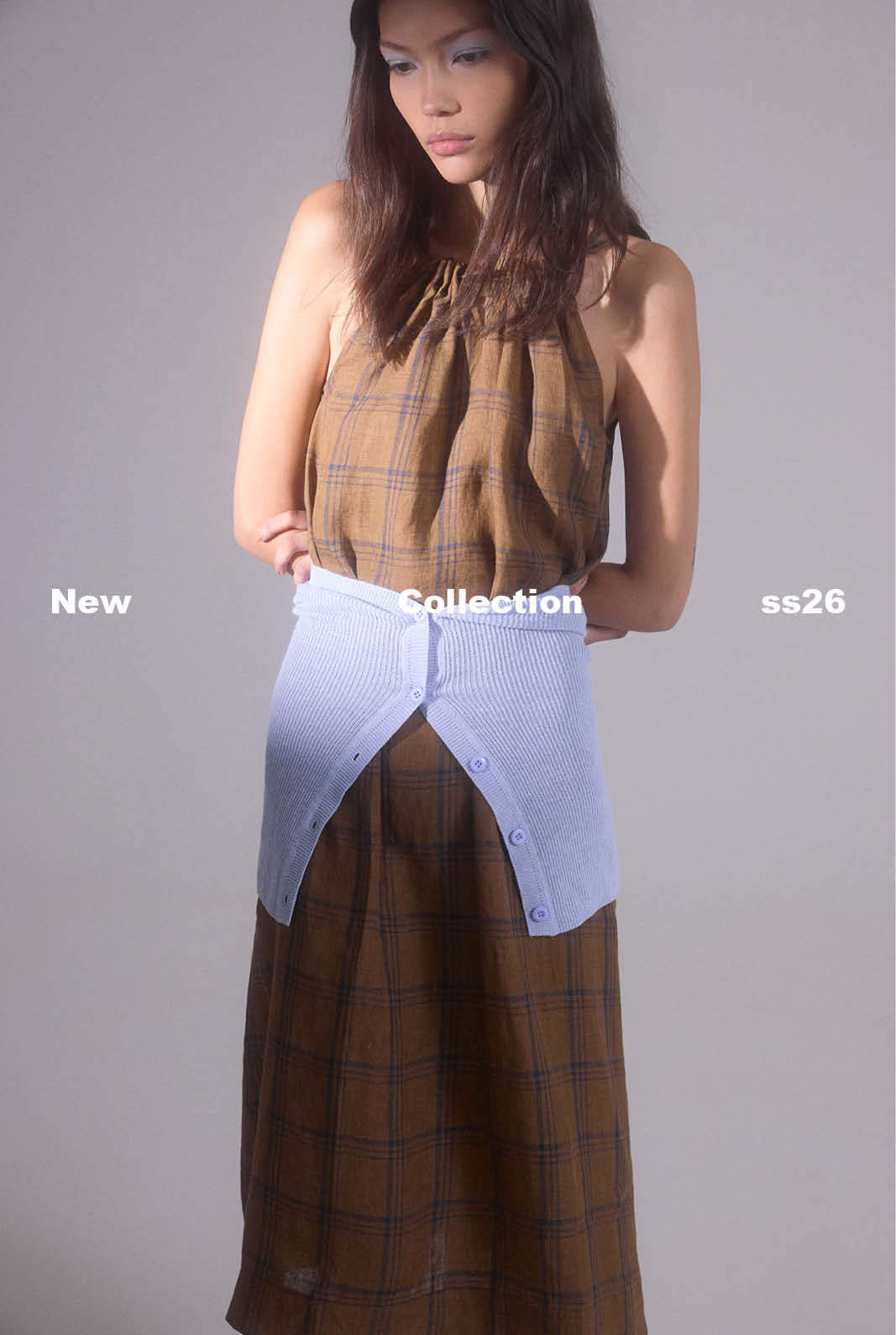 Long dress with contrast stripes