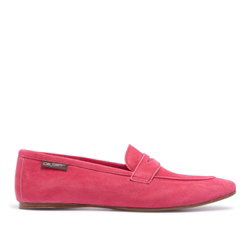 Emarlie Fuchsia Suede Penny Loafers
