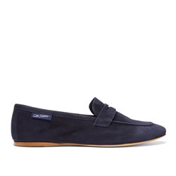 Emarlie Navy Suede Penny Loafers