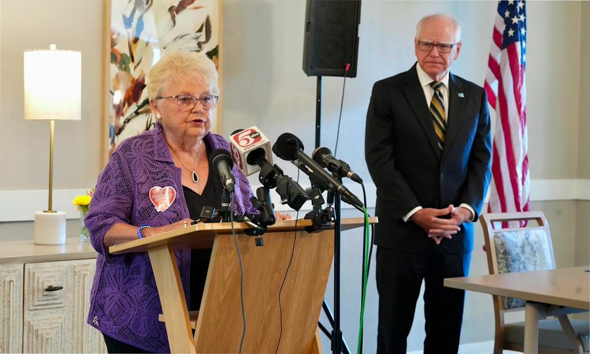 Anita LeBrun and Tim Walz