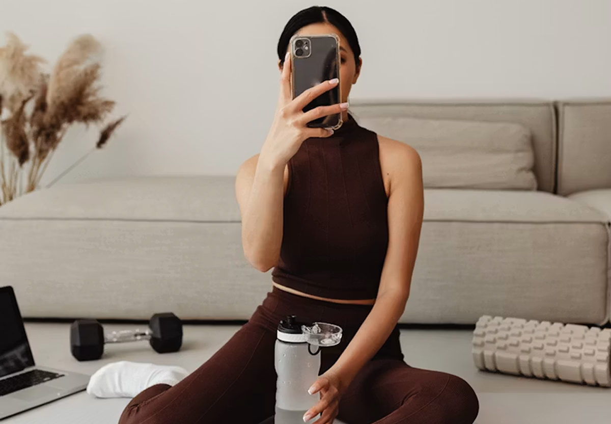 Person drinking water