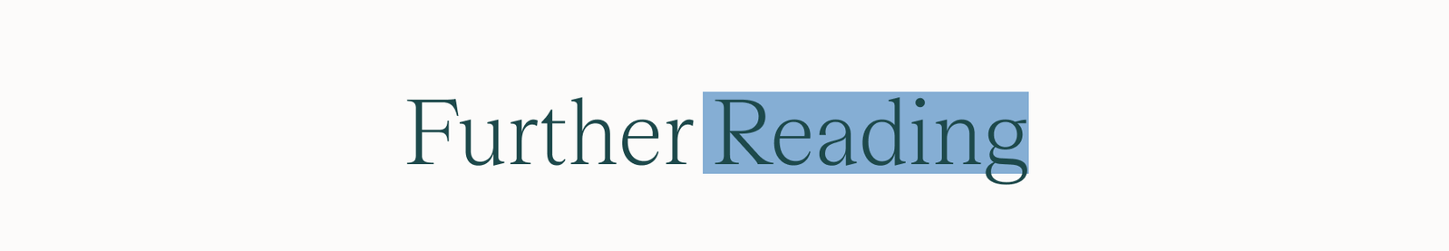Further Reading